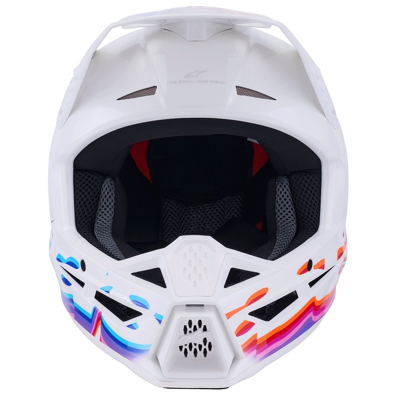 Alpinestars S-M3 Force motocross kaciga bijelo-žuto-ružičasto-ljubičasta