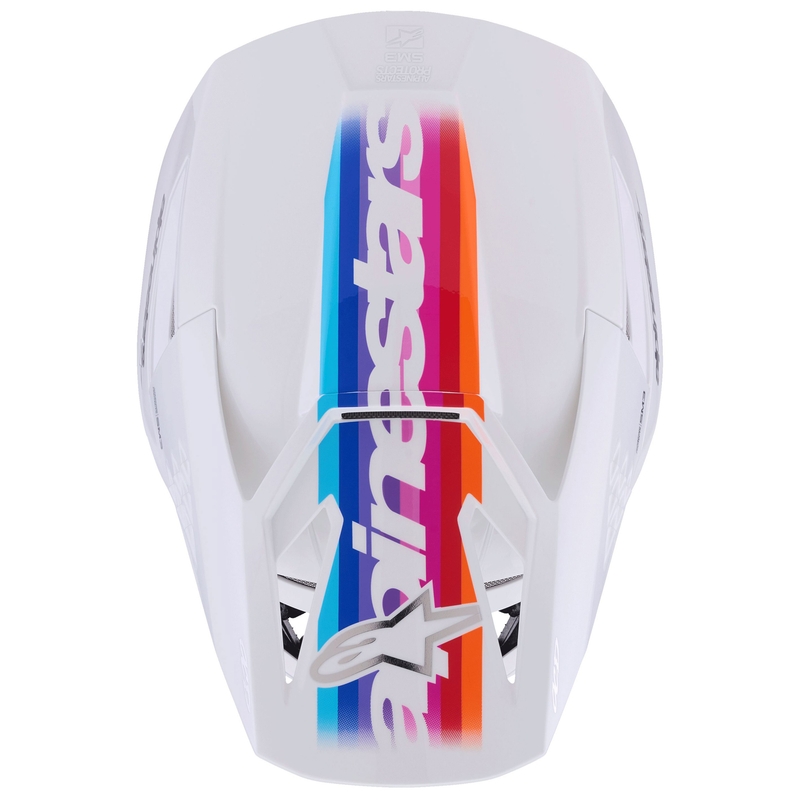 Alpinestars S-M3 Force motocross kaciga bijelo-žuto-ružičasto-ljubičasta