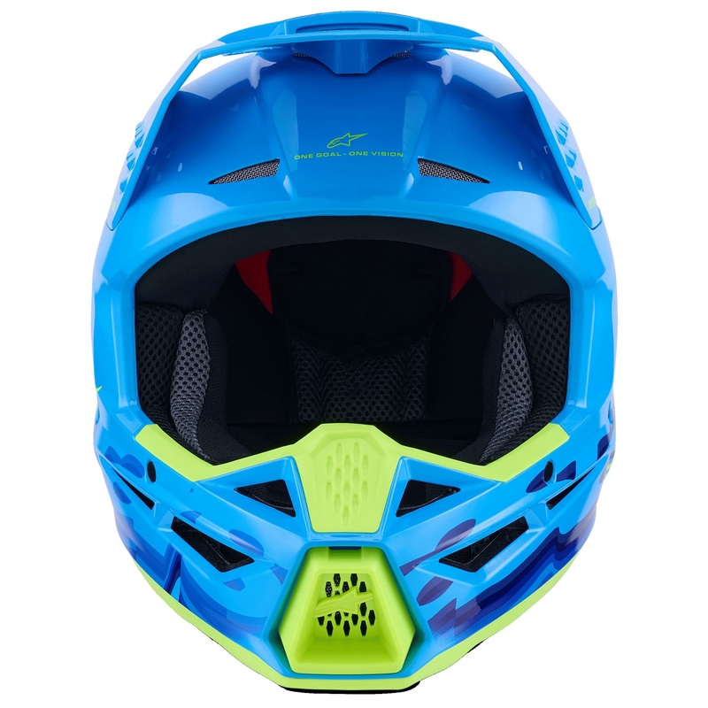 Alpinestars S-M3 Force motocross kaciga plavo-fluo žuta