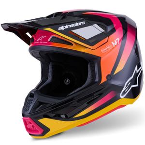 Alpinestars SM7 Rise motocross kaciga crno-žuta-fluo roza