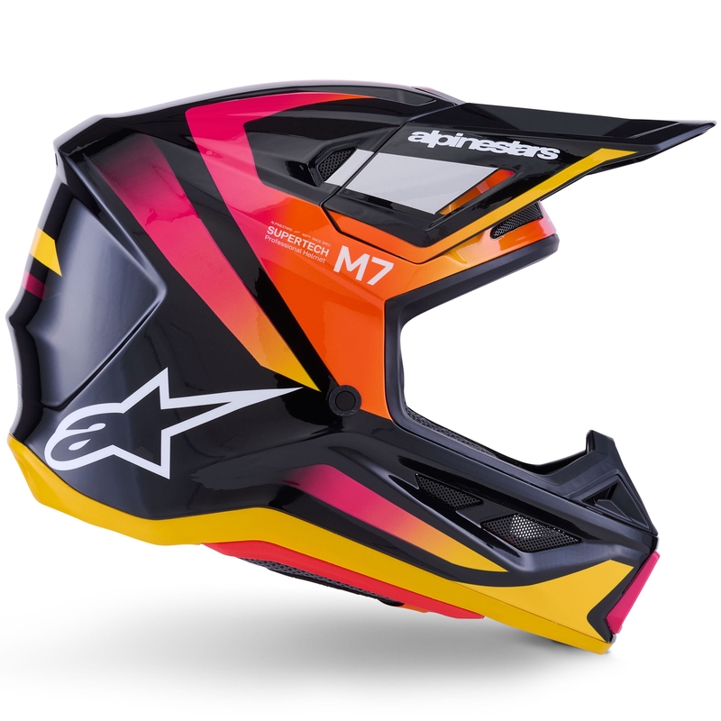 Alpinestars SM7 Rise motocross kaciga crno-žuta-fluo roza