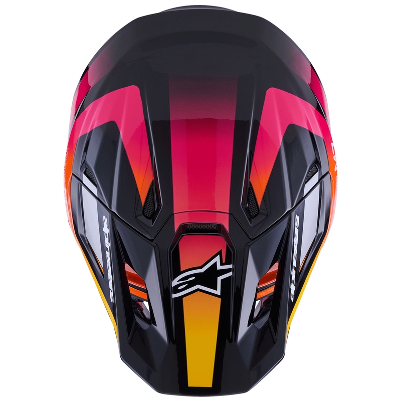Alpinestars SM7 Rise motocross kaciga crno-žuta-fluo roza