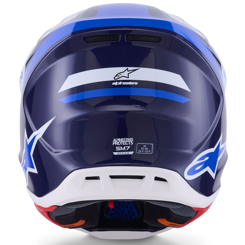 Alpinestars SM7 Rise motocross kaciga plavo-bijela