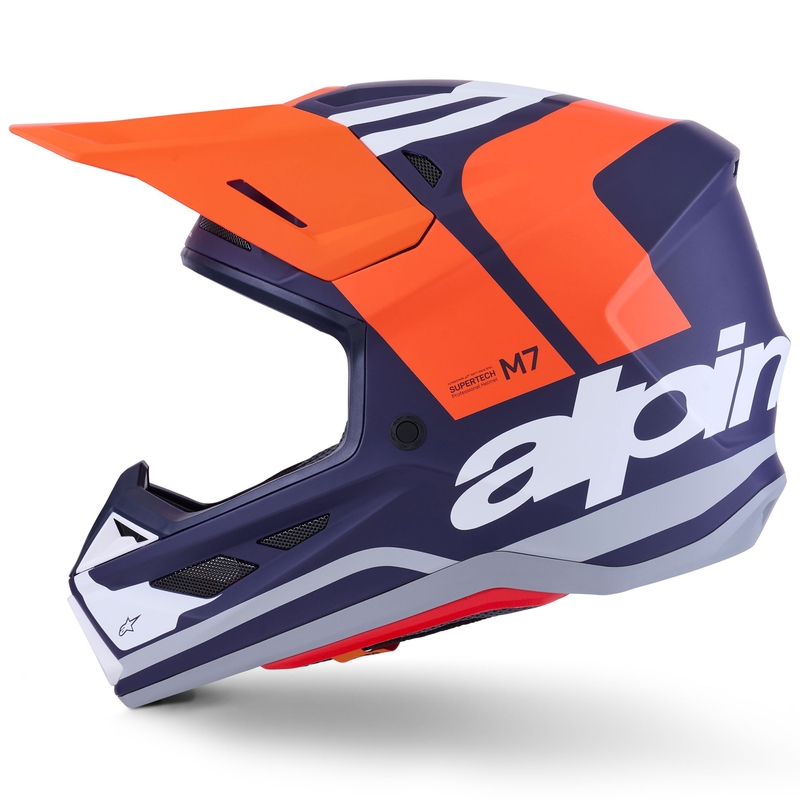 Alpinestars SM7 Core motocross kaciga mat narančasto-plavo-bijela