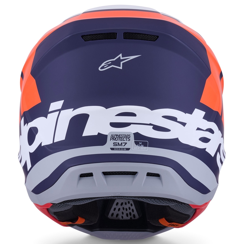 Alpinestars SM7 Core motocross kaciga mat narančasto-plavo-bijela