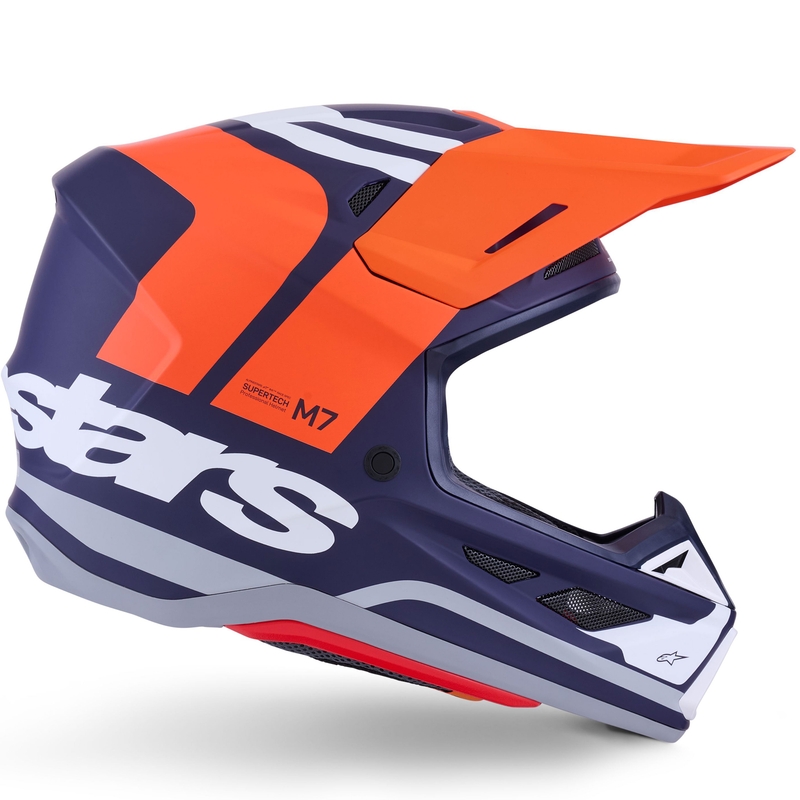 Alpinestars SM7 Core motocross kaciga mat narančasto-plavo-bijela