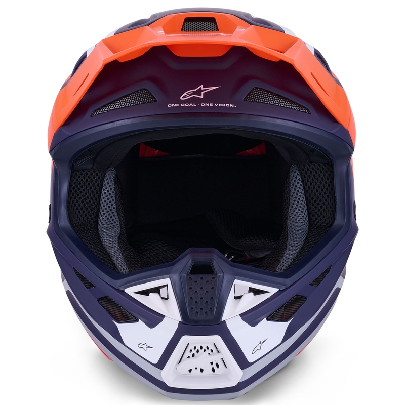 Alpinestars SM7 Core motocross kaciga mat narančasto-plavo-bijela
