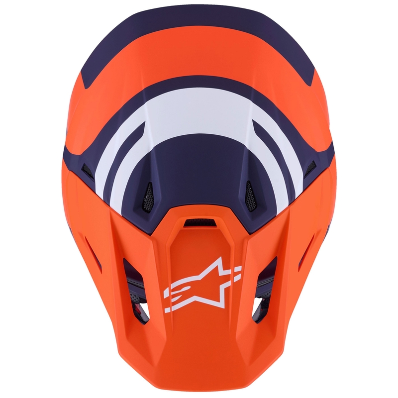Alpinestars SM7 Core motocross kaciga mat narančasto-plavo-bijela