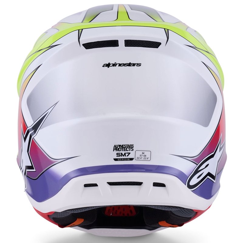 Alpinestars SM7 Fuse motocross kaciga bijela-fluo žuto-ljubičasta