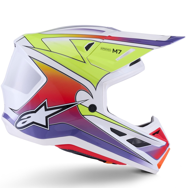 Alpinestars SM7 Fuse motocross kaciga bijela-fluo žuto-ljubičasta