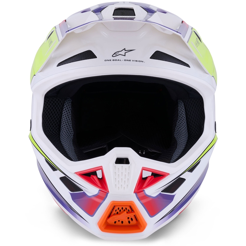 Alpinestars SM7 Fuse motocross kaciga bijela-fluo žuto-ljubičasta