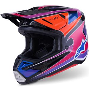 Alpinestars SM7 Fuse motocross kaciga plavo-ljubičasto-roza