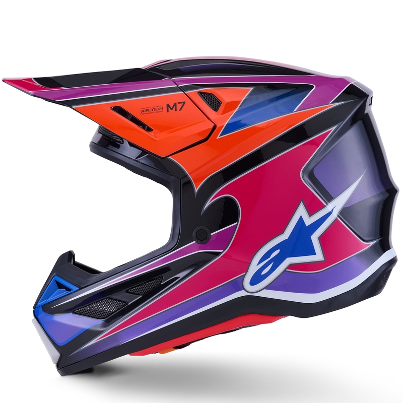 Alpinestars SM7 Fuse motocross kaciga plavo-ljubičasto-roza