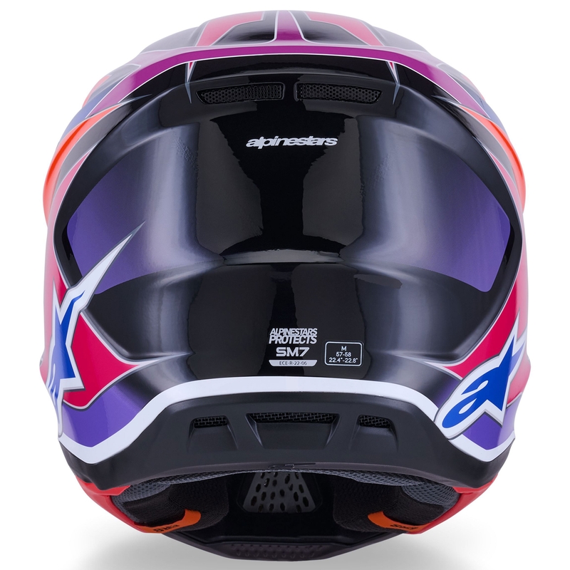 Alpinestars SM7 Fuse motocross kaciga plavo-ljubičasto-roza