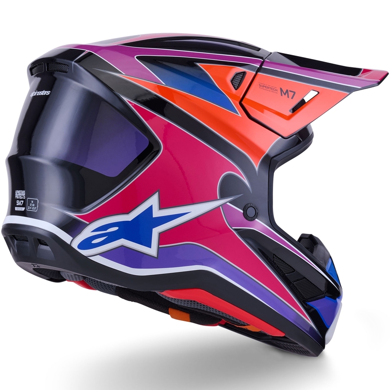 Alpinestars SM7 Fuse motocross kaciga plavo-ljubičasto-roza