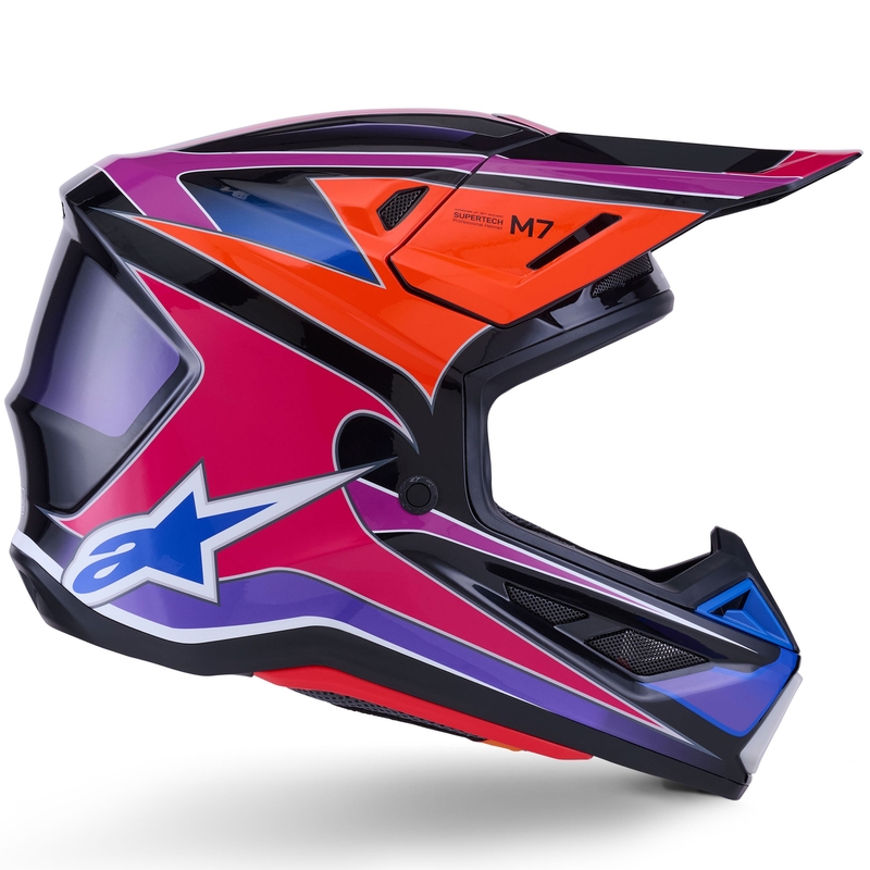 Alpinestars SM7 Fuse motocross kaciga plavo-ljubičasto-roza