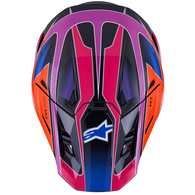 Alpinestars SM7 Fuse motocross kaciga plavo-ljubičasto-roza