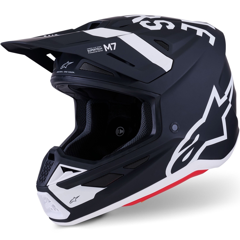 Alpinestars SM7 Dasher motocross kaciga mat crno-bijela