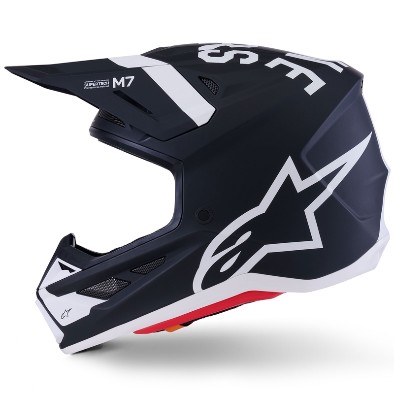 Alpinestars SM7 Dasher motocross kaciga mat crno-bijela