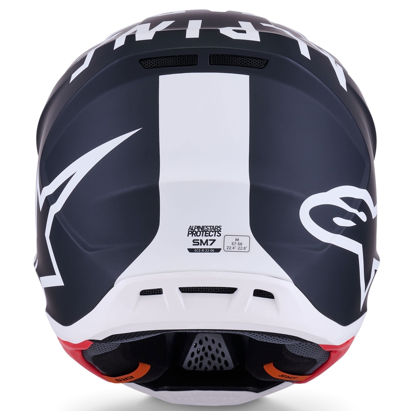 Alpinestars SM7 Dasher motocross kaciga mat crno-bijela