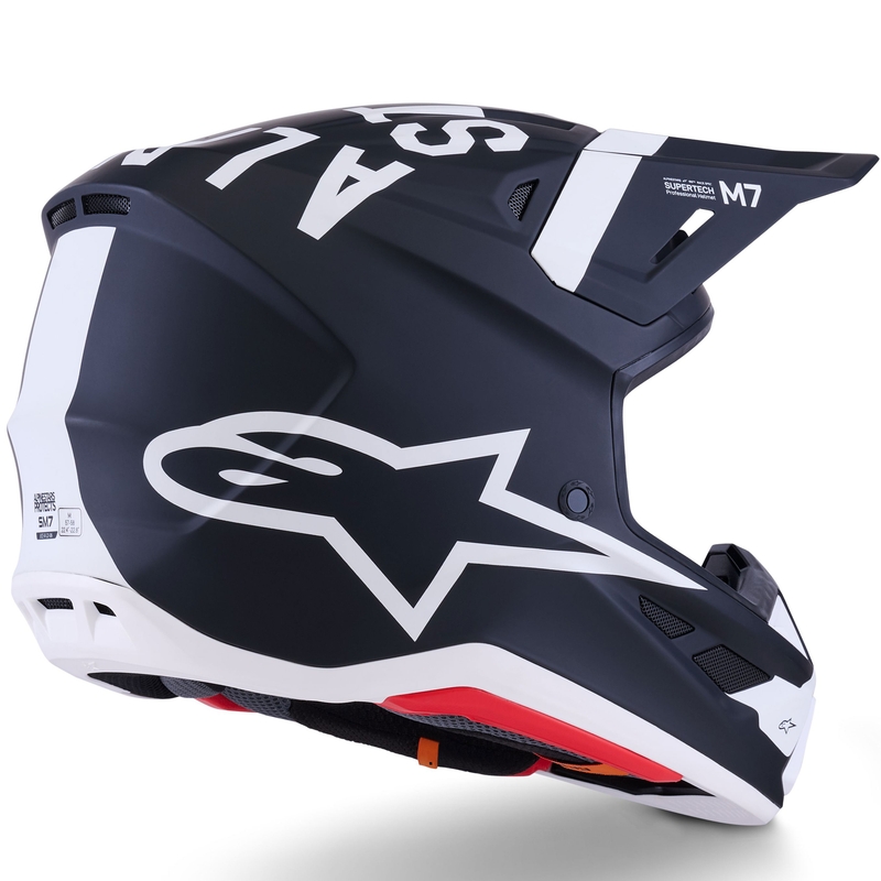 Alpinestars SM7 Dasher motocross kaciga mat crno-bijela