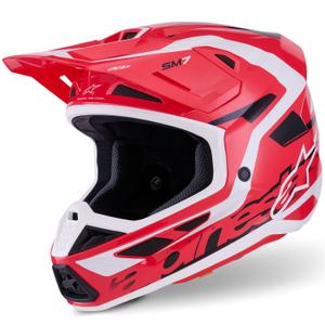 Alpinestars SM7 Deed motocross kaciga crveno-crno-bijela