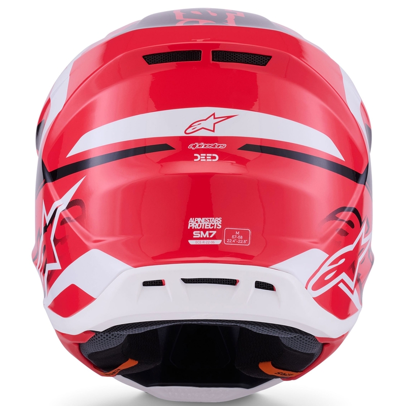 Alpinestars SM7 Deed motocross kaciga crveno-crno-bijela