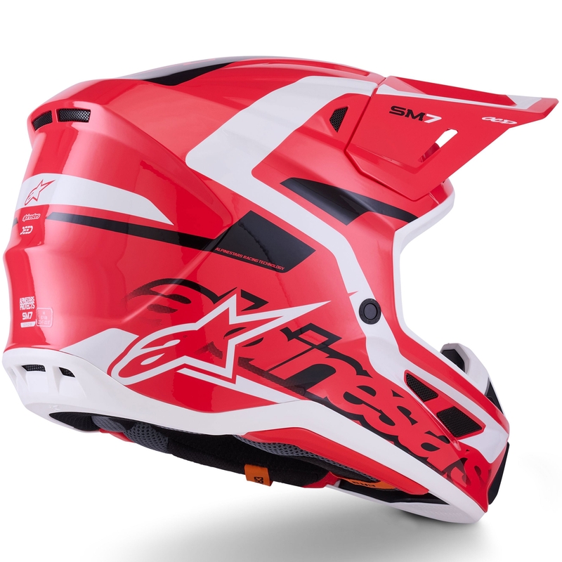 Alpinestars SM7 Deed motocross kaciga crveno-crno-bijela