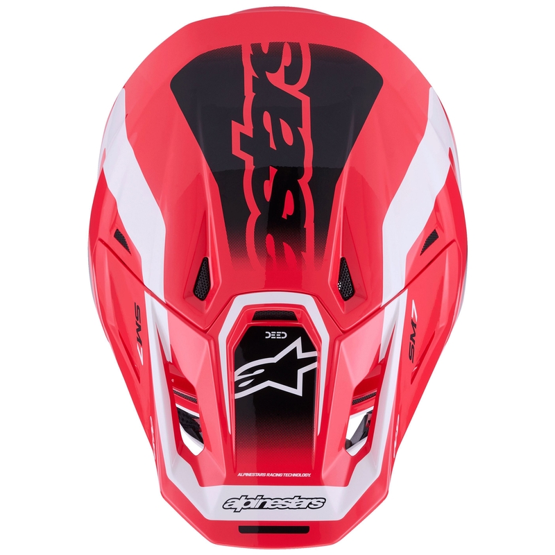 Alpinestars SM7 Deed motocross kaciga crveno-crno-bijela