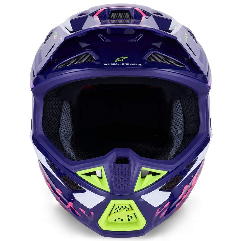 Alpinestars SM7 Deed motocross kaciga ljubičasto-roza-bijelo-fluo žuta