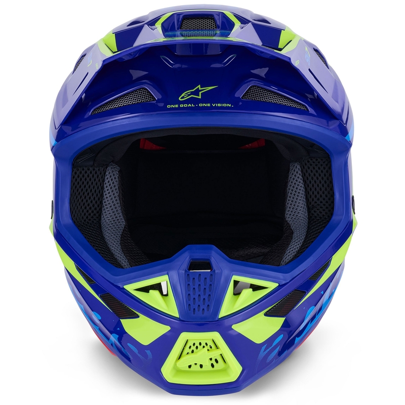 Alpinestars SM7 Deed motocross kaciga plavo-fluo žuta