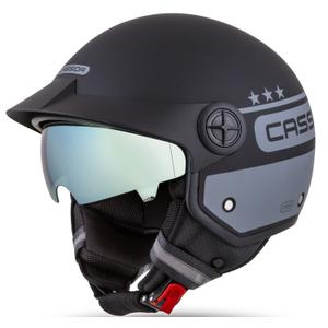 Otvorena motociklistička kaciga Cassida Handy Plus Chief sivo-crna