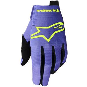 Alpinestars Radar motocross rukavice ljubičasto-fluo žute