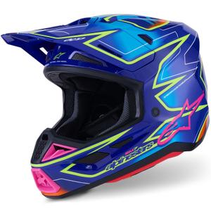 Alpinestars SM7 Cast motocross kaciga plavo-ružičasta-fluo žuta