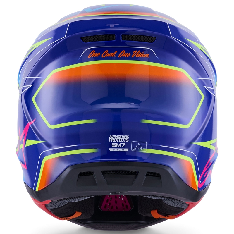 Alpinestars SM7 Cast motocross kaciga plavo-ružičasta-fluo žuta
