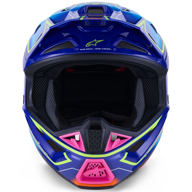 Alpinestars SM7 Cast motocross kaciga plavo-ružičasta-fluo žuta