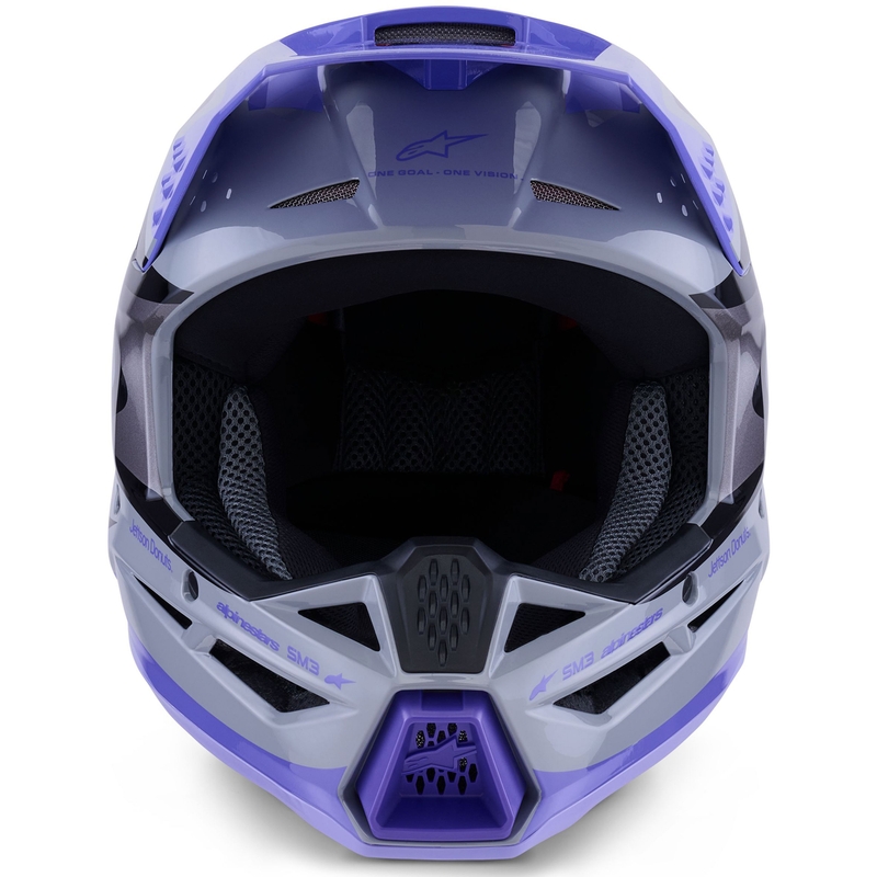 Alpinestars S-M3 JETT LAWRENCE edition motocross kaciga sivo-ljubičasto-crna