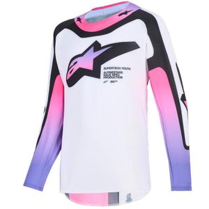 Alpinestars Supertech Vista Youth dječji motokros dres bijelo-ljubičasto-crni