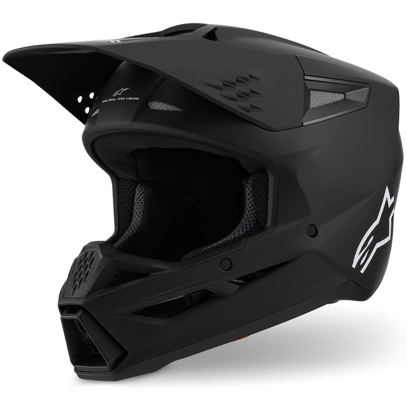 Alpinestars S-M3 Solid motocross kaciga mat crna