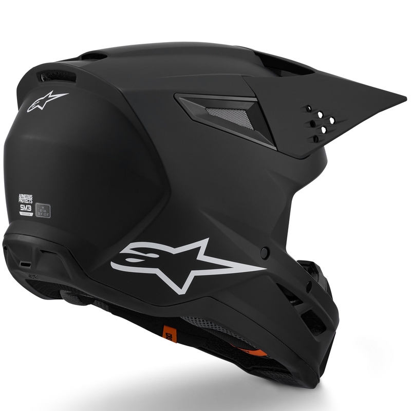 Alpinestars S-M3 Solid motocross kaciga mat crna