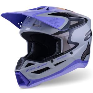 Alpinestars S-M3 JETT LAWRENCE edition dječja motocross kaciga sivo-ljubičasto-crna