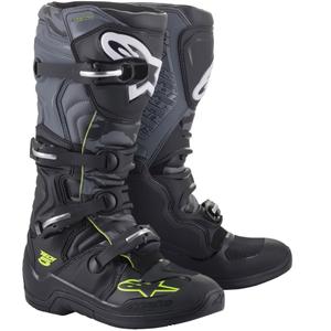 Alpinestars TECH 5 motociklističke čizme crno-sivo-fluo žute