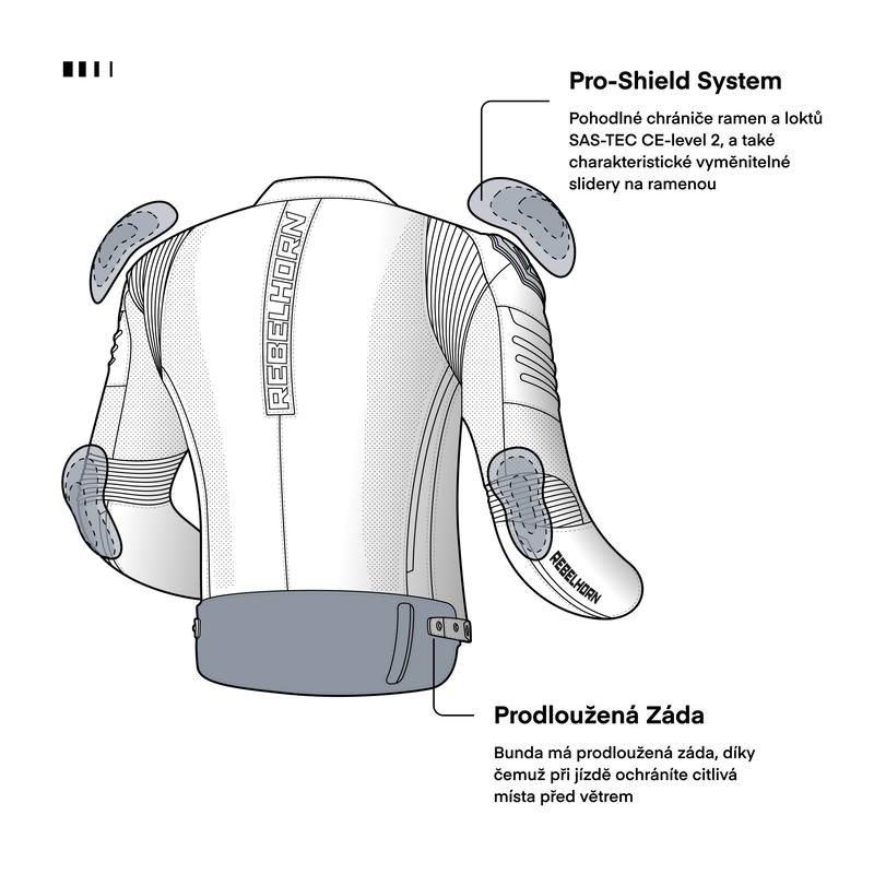 Rebelhorn Vandal kožna motociklistička jakna crna
