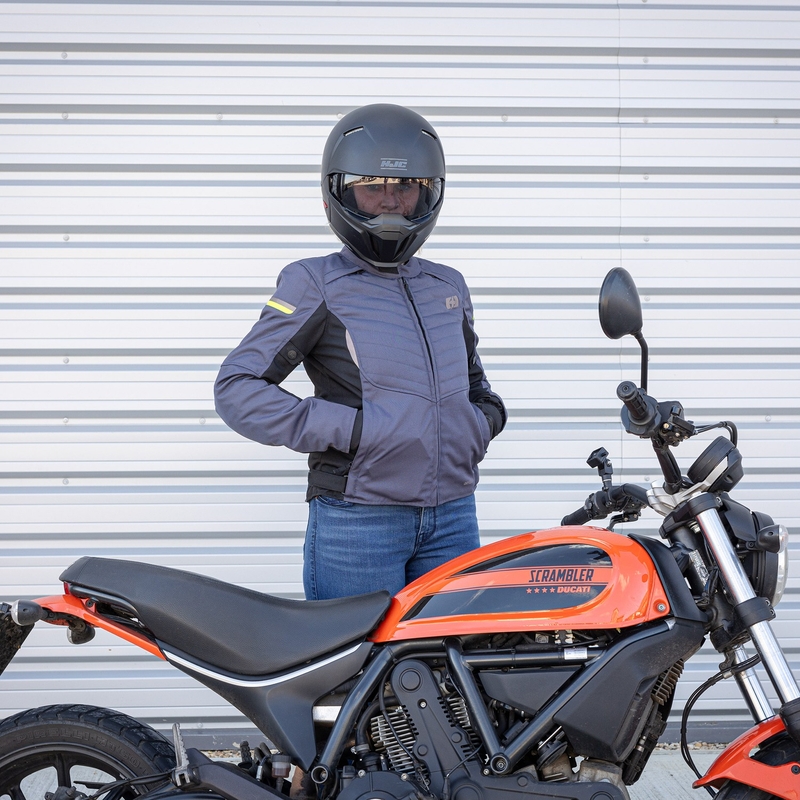 Ženska motociklistička jakna OXFORD VALENCIA 2D 3.0 crno-siva