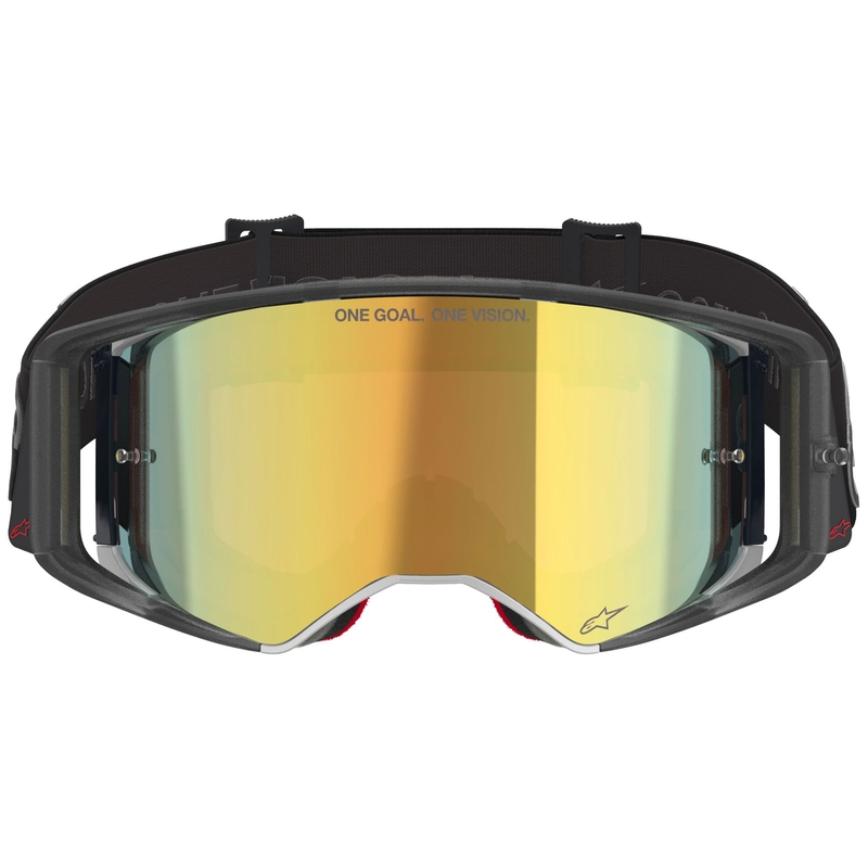 Alpinestars Supertech Vision Vista motokros naočale crne boje sa zrcalno zlatnim staklima