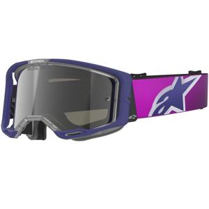 Alpinestars Vision 8 Corp motokros naočale ljubičasto-prozirne sa zrcalno srebrnim staklom
