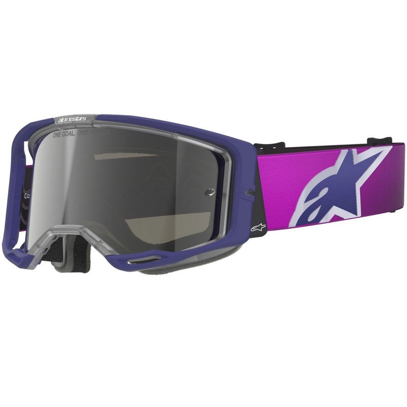 Alpinestars Vision 8 Corp motokros naočale ljubičasto-prozirne sa zrcalno srebrnim staklom