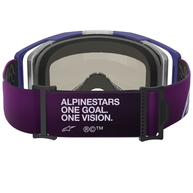 Alpinestars Vision 8 Corp motokros naočale ljubičasto-prozirne sa zrcalno srebrnim staklom