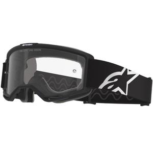 Alpinestars Vision OTG motocross naočale crno-bijele s prozirnim staklima