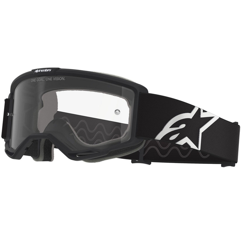 Alpinestars Vision OTG motocross naočale crno-bijele s prozirnim staklima